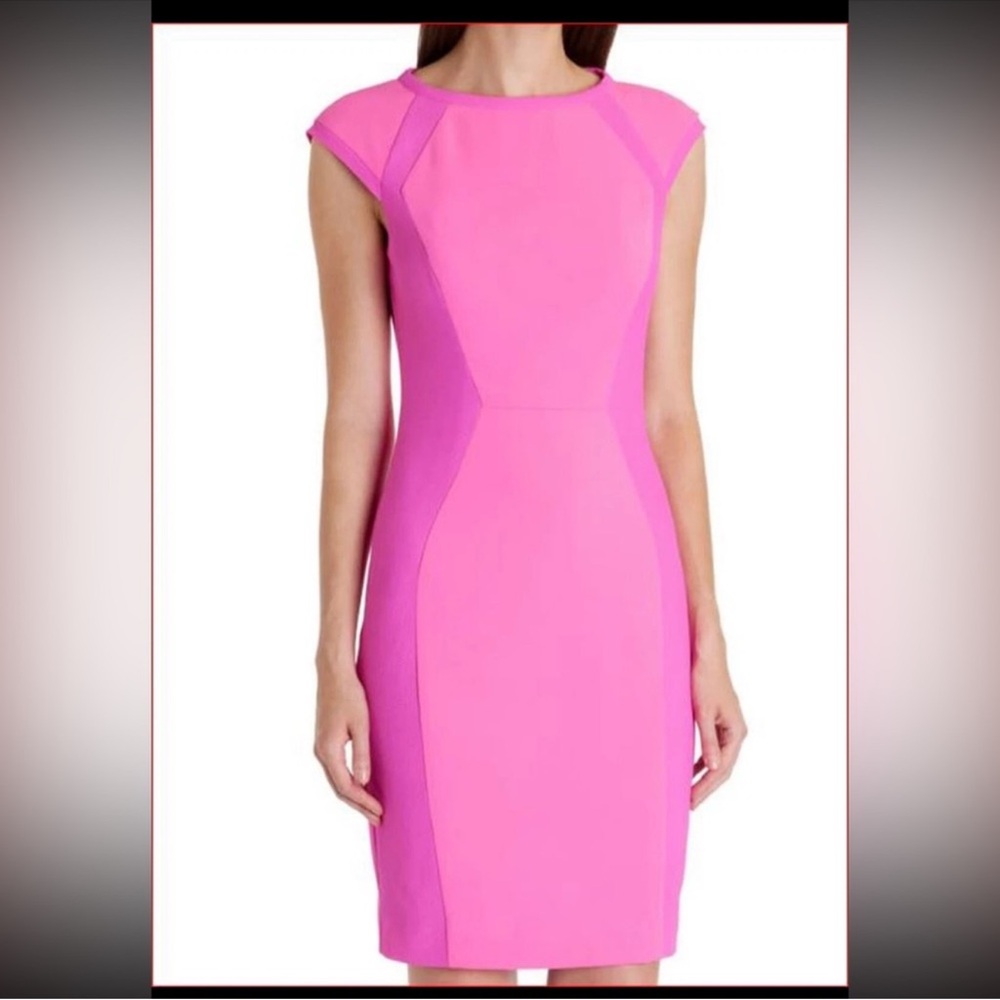 Ted Baker Vibrant Pink Midi Dress